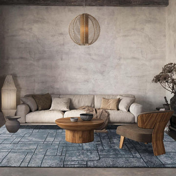 Belgravia Cobble BLG01 Modern Abstract Distressed Cobbles Metallic Shimmer Soft Textured Hi-Lo Polyblend Short Pile Deep Navy/Steel Blue/Black/Ash Grey/Silver/Sky Rug-Desire Rugs-Rug Love - The Most Loved Rug Store
